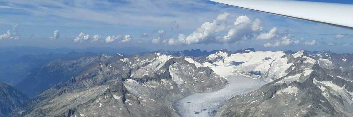 Flugwegposition um 13:07:58: Aufgenommen in der Nähe von Goms, Schweiz in 3838 Meter
